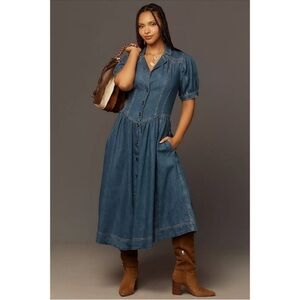 Pilcro Denim Blue Midi Dress